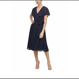 Jessica Howard navy pleated dress